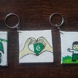 Hand-Painted Pakistan Independence Day Keychains