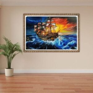 Ship Sailing Canvas Painting