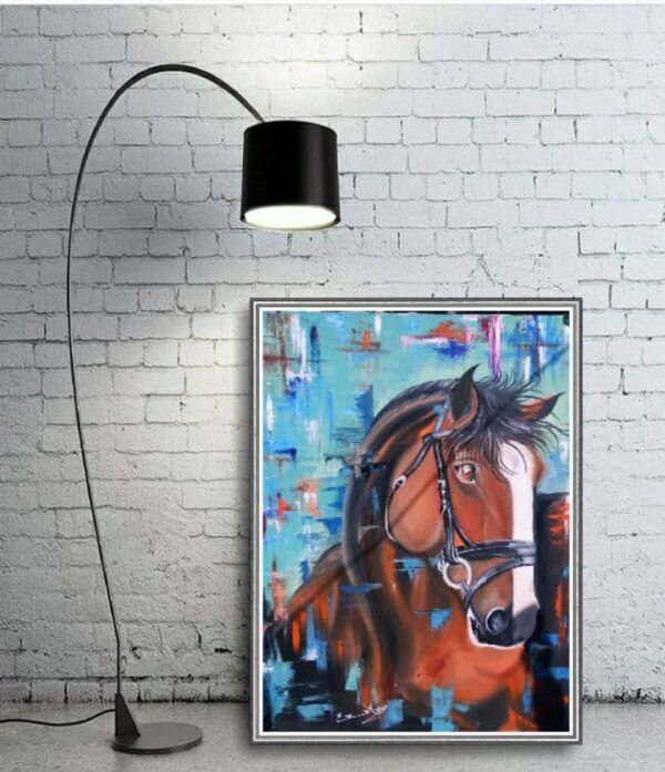 Vibrant Horse Canvas Painting