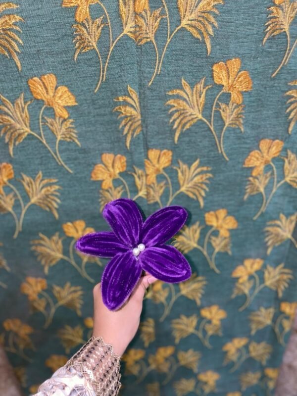 Handmade Purple Velvet Flower