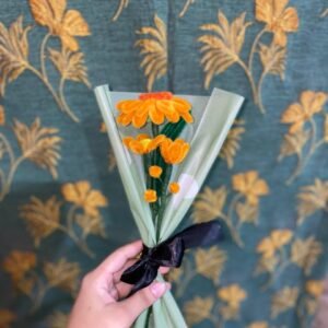 Handcrafted Orange Flower Bouquet
