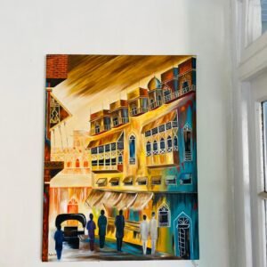 Street Scene Canvas Painting
