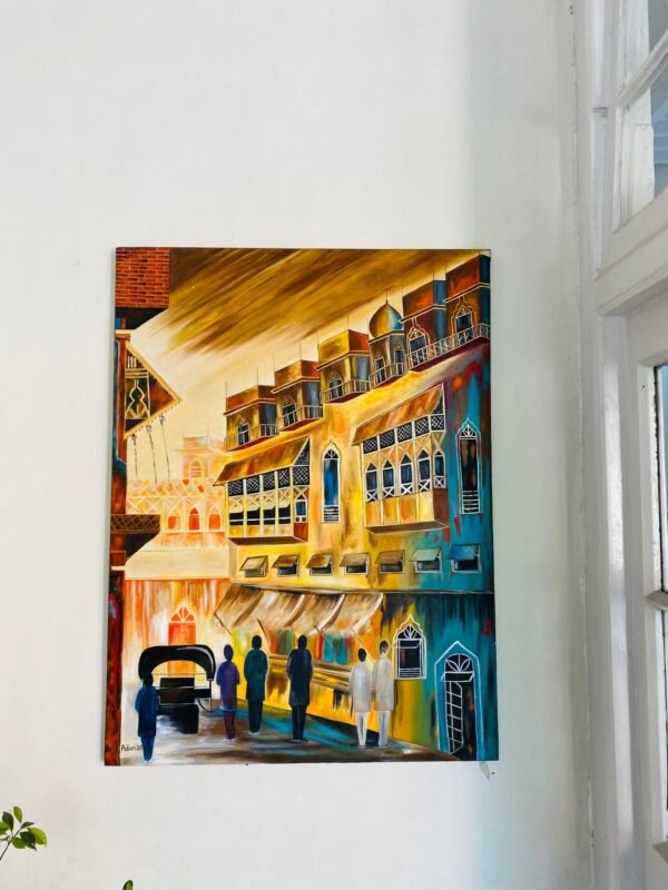 Street Scene Canvas Painting