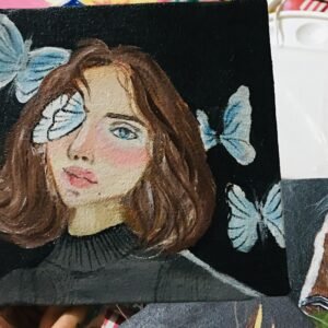Dreamy Portrait of a Girl with Butterflies