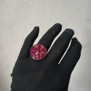 Stylish Handmade Pink Resin Ring