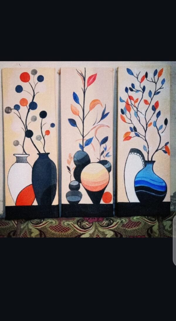 Modern Vase-Themed Canvas Paintings