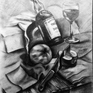 Monochrome Still-Life Canvas Painting