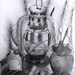 Black and White Still Life Sketch