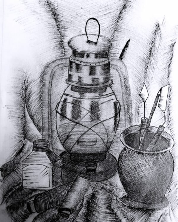 Black and White Still Life Sketch