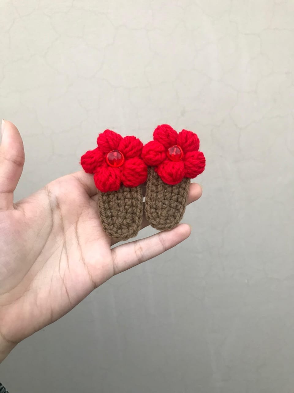 Handmade Crochet Flower Clips