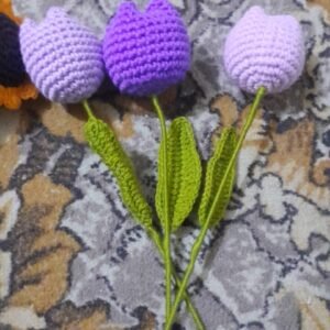 Handmade Crochet Tulip Flowers