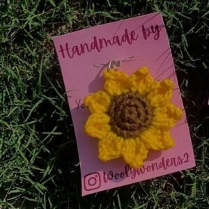 Handmade Crochet Sunflower Accessory