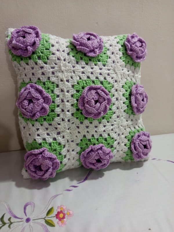 Handmade Crochet Cushion Cover