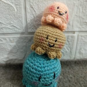 Handmade Crochet Octopus Toys Set