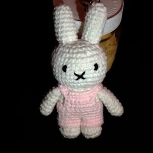 Handmade Crochet Bunny Keychain