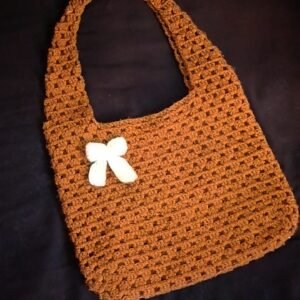 Handmade Brown Crochet Handbag